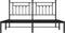 vidaXL - Bedframe - met - hoofdbord - metaal - zwart - 180x200 - cm