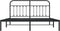 vidaXL - Bedframe - met - hoofdbord - metaal - zwart - 180x200 - cm