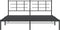 vidaXL - Bedframe - met - hoofdbord - metaal - zwart - 180x200 - cm