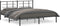 vidaXL - Bedframe - met - hoofdbord - metaal - zwart - 180x200 - cm