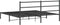 vidaXL - Bedframe - met - hoofdbord - metaal - zwart - 180x200 - cm