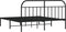 vidaXL - Bedframe - met - hoofdbord - metaal - zwart - 180x200 - cm