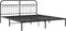 vidaXL - Bedframe - met - hoofdbord - metaal - zwart - 183x203 - cm