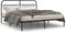 vidaXL - Bedframe - met - hoofdbord - metaal - zwart - 183x203 - cm