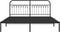 vidaXL - Bedframe - met - hoofdbord - metaal - zwart - 183x203 - cm