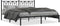vidaXL - Bedframe - met - hoofdbord - metaal - zwart - 183x213 - cm