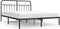vidaXL - Bedframe - met - hoofdbord - metaal - zwart - 183x213 - cm
