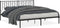 vidaXL - Bedframe - met - hoofdbord - metaal - zwart - 183x213 - cm