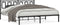 vidaXL - Bedframe - met - hoofdbord - metaal - zwart - 183x213 - cm