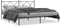 vidaXL - Bedframe - met - hoofdbord - metaal - zwart - 183x213 - cm