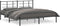vidaXL - Bedframe - met - hoofdbord - metaal - zwart - 183x213 - cm