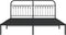 vidaXL - Bedframe - met - hoofdbord - metaal - zwart - 183x213 - cm