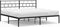 vidaXL - Bedframe - met - hoofdbord - metaal - zwart - 183x213 - cm