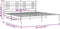 vidaXL - Bedframe - met - hoofdbord - metaal - zwart - 183x213 - cm