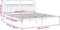 vidaXL - Bedframe - met - hoofdbord - metaal - zwart - 183x213 - cm