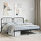 vidaXL - Bedframe - met - hoofdbord - metaal - zwart - 183x213 - cm