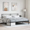 vidaXL - Bedframe - met - hoofdbord - metaal - zwart - 183x213 - cm
