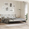 vidaXL - Bedframe - met - hoofdbord - metaal - zwart - 183x213 - cm