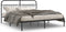 vidaXL - Bedframe - met - hoofdbord - metaal - zwart - 183x213 - cm