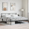vidaXL - Bedframe - met - hoofdbord - metaal - zwart - 183x213 - cm