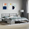 vidaXL - Bedframe - met - hoofdbord - metaal - zwart - 183x213 - cm
