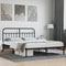 vidaXL - Bedframe - met - hoofdbord - metaal - zwart - 183x213 - cm