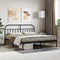 vidaXL - Bedframe - met - hoofdbord - metaal - zwart - 183x213 - cm