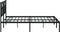 vidaXL - Bedframe - met - hoofdbord - metaal - zwart - 183x213 - cm