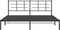 vidaXL - Bedframe - met - hoofdbord - metaal - zwart - 183x213 - cm