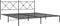 vidaXL - Bedframe - met - hoofdbord - metaal - zwart - 183x213 - cm