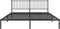 vidaXL - Bedframe - met - hoofdbord - metaal - zwart - 183x213 - cm