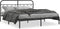 vidaXL - Bedframe - met - hoofdbord - metaal - zwart - 183x213 - cm