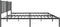 vidaXL - Bedframe - met - hoofdbord - metaal - zwart - 183x213 - cm