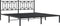 vidaXL - Bedframe - met - hoofdbord - metaal - zwart - 183x213 - cm