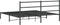 vidaXL - Bedframe - met - hoofdbord - metaal - zwart - 183x213 - cm
