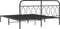 vidaXL - Bedframe - met - hoofdbord - metaal - zwart - 183x213 - cm