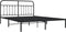 vidaXL - Bedframe - met - hoofdbord - metaal - zwart - 183x213 - cm