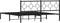 vidaXL - Bedframe - met - hoofdbord - metaal - zwart - 183x213 - cm