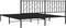 vidaXL - Bedframe - met - hoofdbord - metaal - zwart - 183x213 - cm