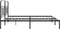 vidaXL - Bedframe - met - hoofdbord - metaal - zwart - 183x213 - cm