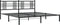 vidaXL - Bedframe - met - hoofdbord - metaal - zwart - 183x213 - cm