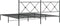 vidaXL - Bedframe - met - hoofdbord - metaal - zwart - 183x213 - cm