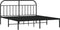 vidaXL - Bedframe - met - hoofdbord - metaal - zwart - 183x213 - cm