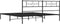 vidaXL - Bedframe - met - hoofdbord - metaal - zwart - 183x213 - cm