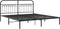 vidaXL - Bedframe - met - hoofdbord - metaal - zwart - 183x213 - cm