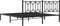 vidaXL - Bedframe - met - hoofdbord - metaal - zwart - 183x213 - cm