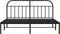 vidaXL - Bedframe - met - hoofdbord - metaal - zwart - 183x213 - cm