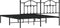 vidaXL - Bedframe - met - hoofdbord - metaal - zwart - 183x213 - cm