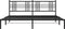 vidaXL - Bedframe - met - hoofdbord - metaal - zwart - 183x213 - cm