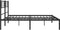 vidaXL - Bedframe - met - hoofdbord - metaal - zwart - 183x213 - cm